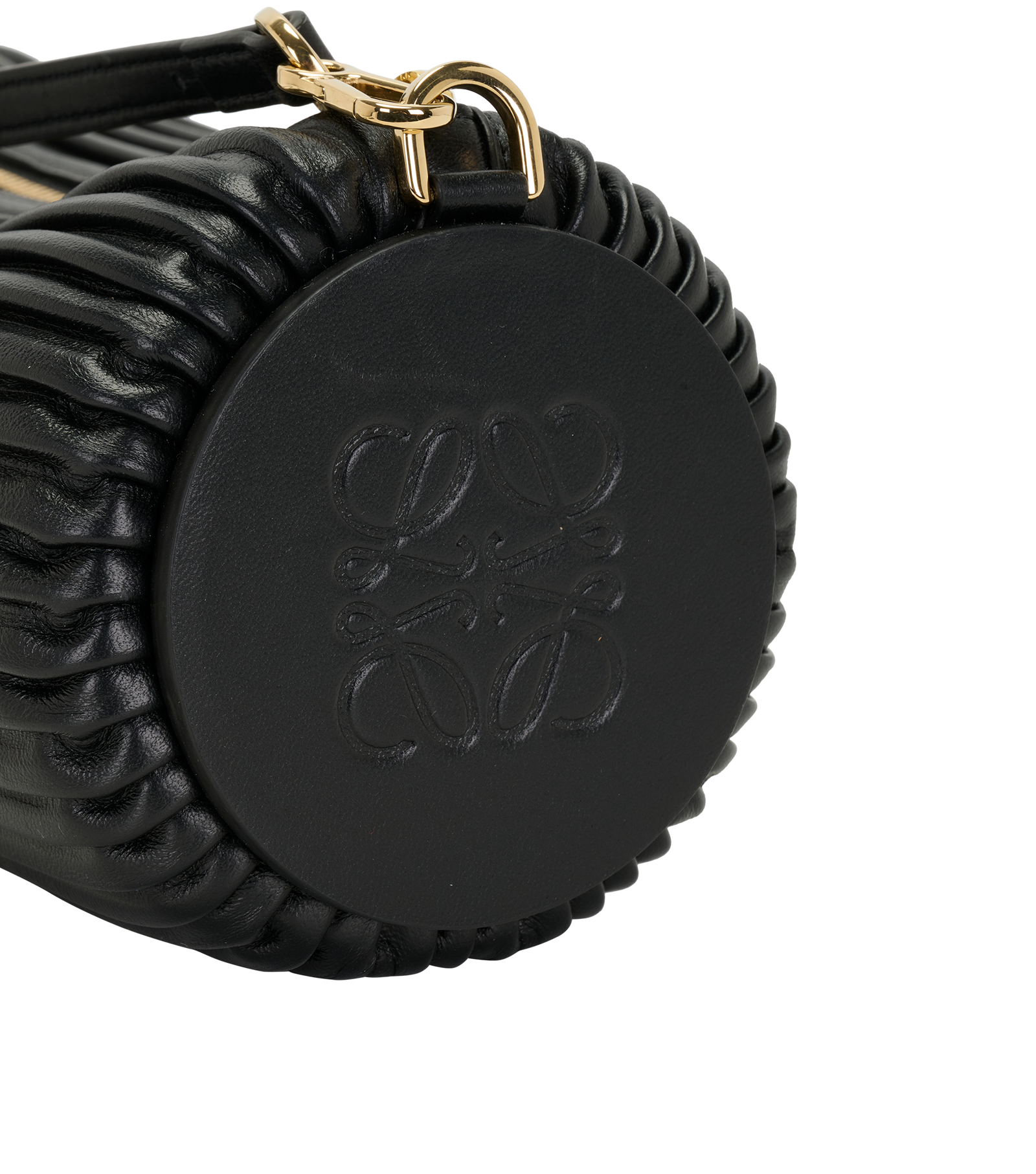Bracelet Pleated Shoulder Bag, &pound;650, Handbags, Black, Leather, Other view